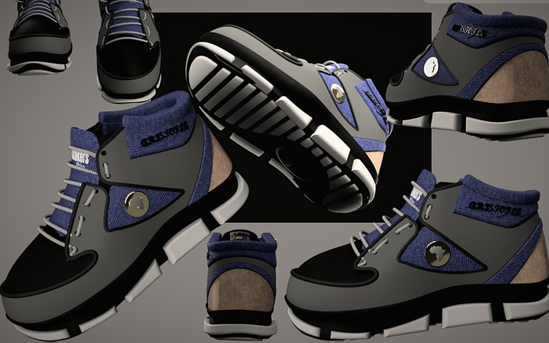 Sneakers modelled from the redesigned last