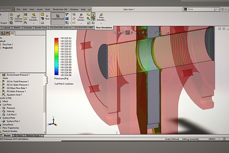 Flow pressure isoline presentation
