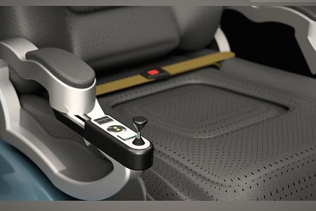 Central shock absorber and footrest