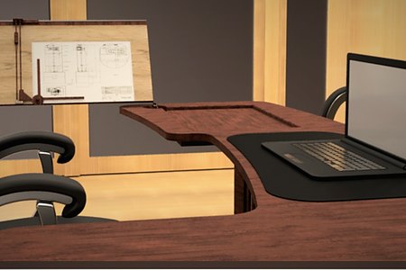 Detailed view of console components