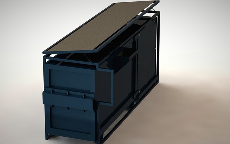 Smart waste bin render