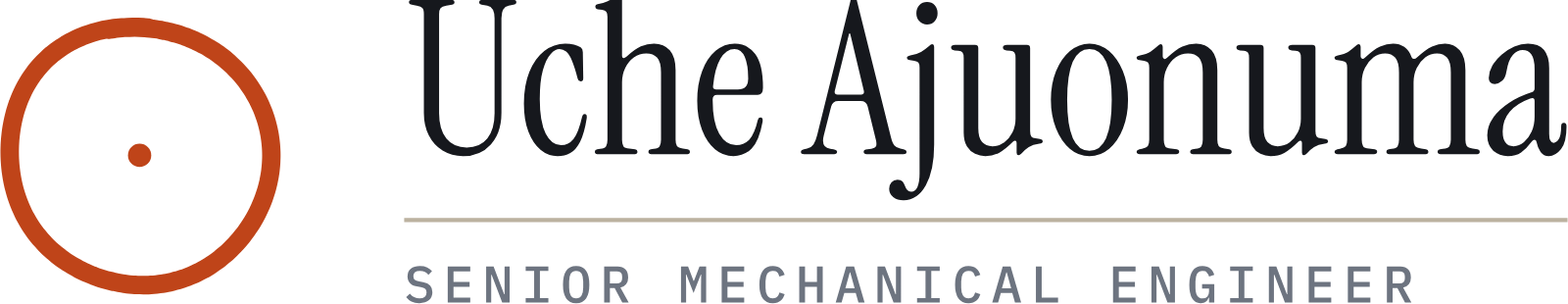 Horizontal logo: the freehand circle beside the name and role